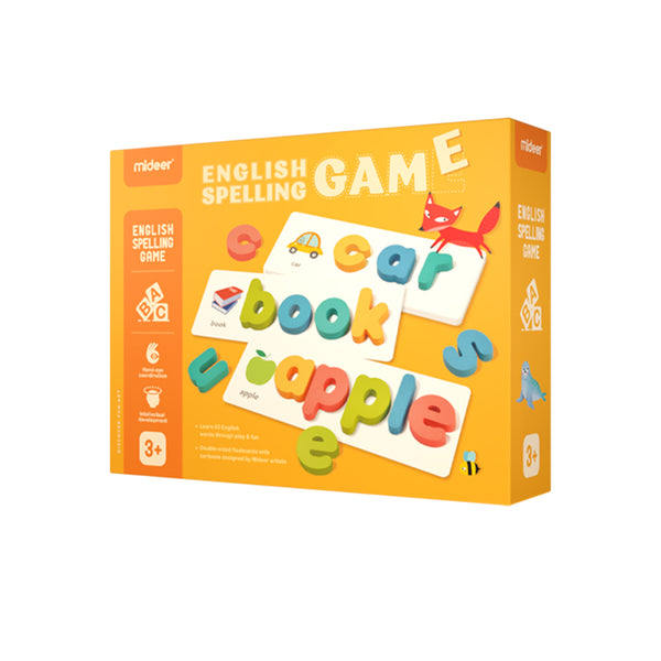 English Spelling Game with Wooden Alphabets