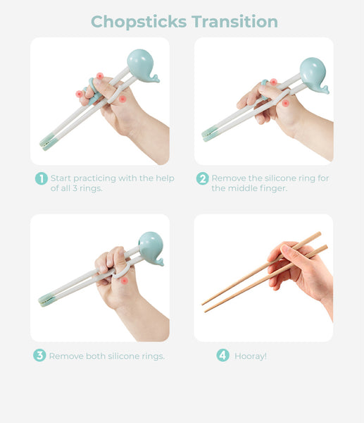 Toddler Training Chopsticks (Blue / Pink)