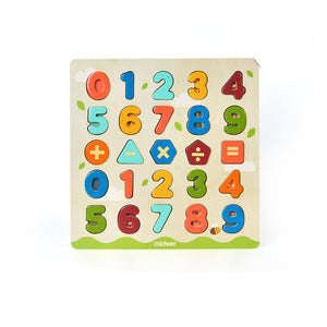 Wooden Magnetic Number Board
