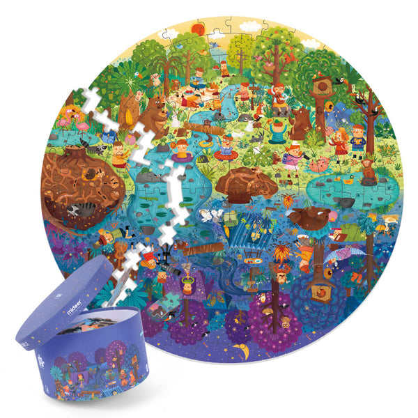 Round Puzzle - A Day in the Forest - 150 pcs